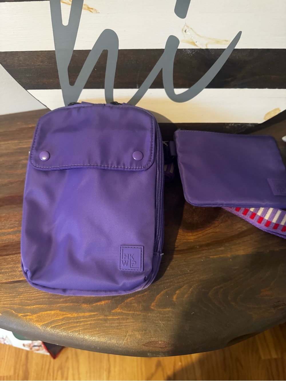 IHKWIP Compact Purple Crossbody Bag NWT w/ wristlet